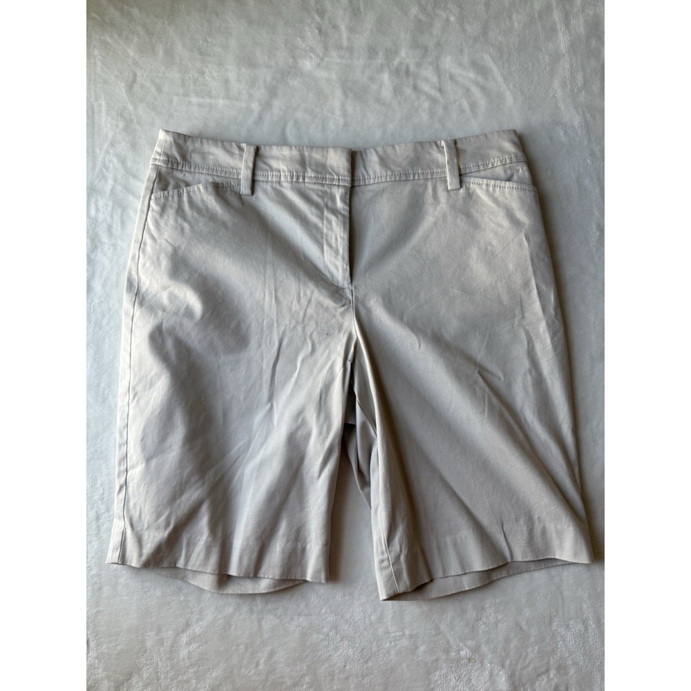 Talbots Women's Khaki Perfect Short Sz 10P Preppy Office‎ Cotton Stretch